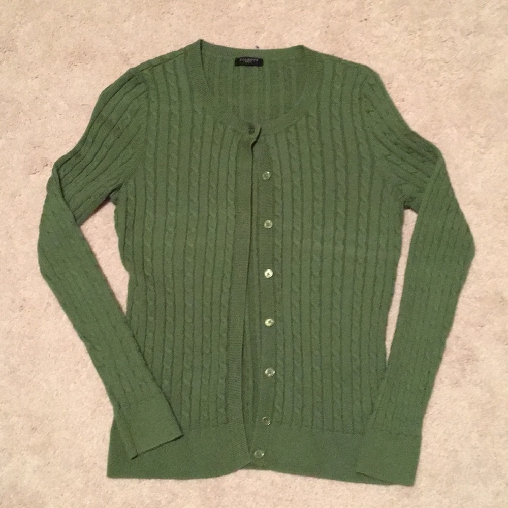 Talbots Forest Green Cardigan